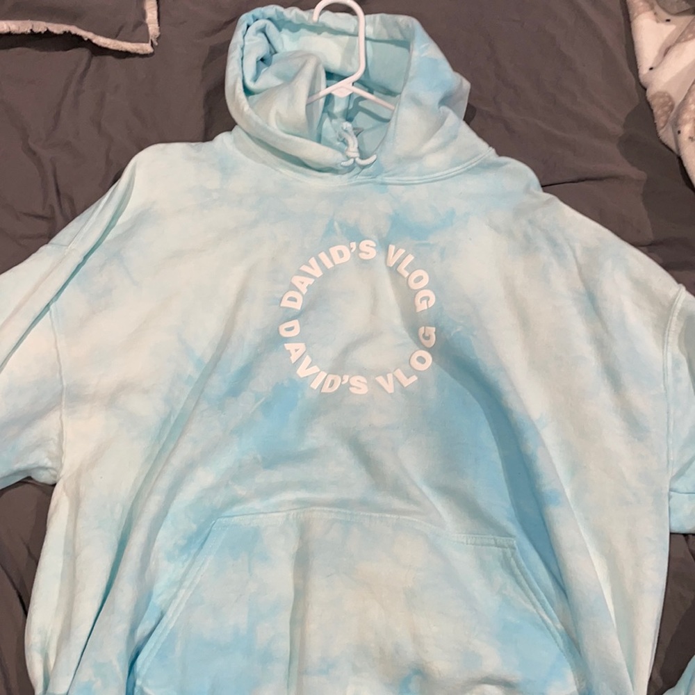 David Dobrik blue dye hoodie